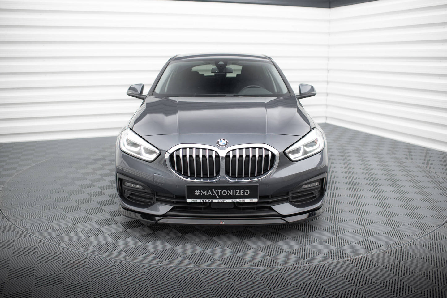 Maxton Front Ansatz V.2 für BMW 1er F40 schwarz Hochglanz