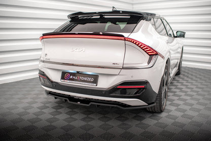 Maxton Mittlerer Diffusor Heck Ansatz DTM Look für Kia EV6 GT-Line Mk1 schwarz Hochglanz