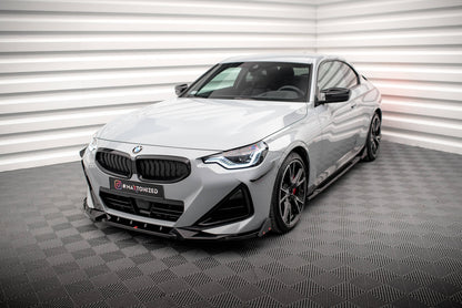Maxton Front Ansatz V.2 +Flaps für BMW 2 Coupe M-Paket / M240i G42