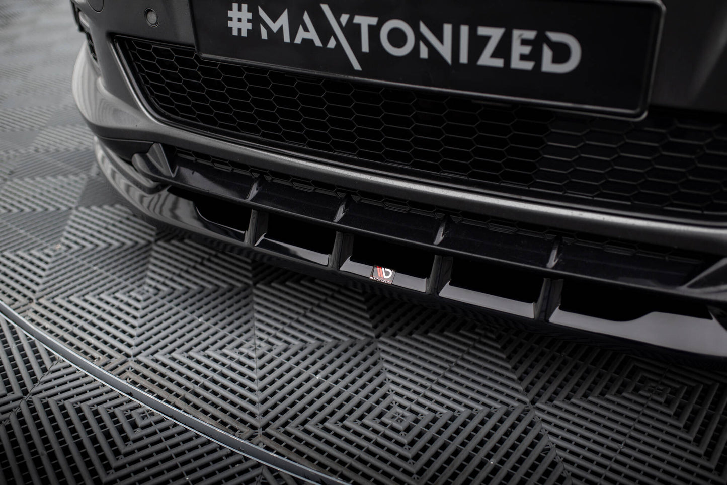 Maxton Front Ansatz für Ford S-Max ST-Line Mk2 schwarz Hochglanz