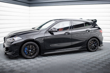 Maxton Seitenschweller Ansatz für BMW M135i M-Performance F40 schwarz Hochglanz