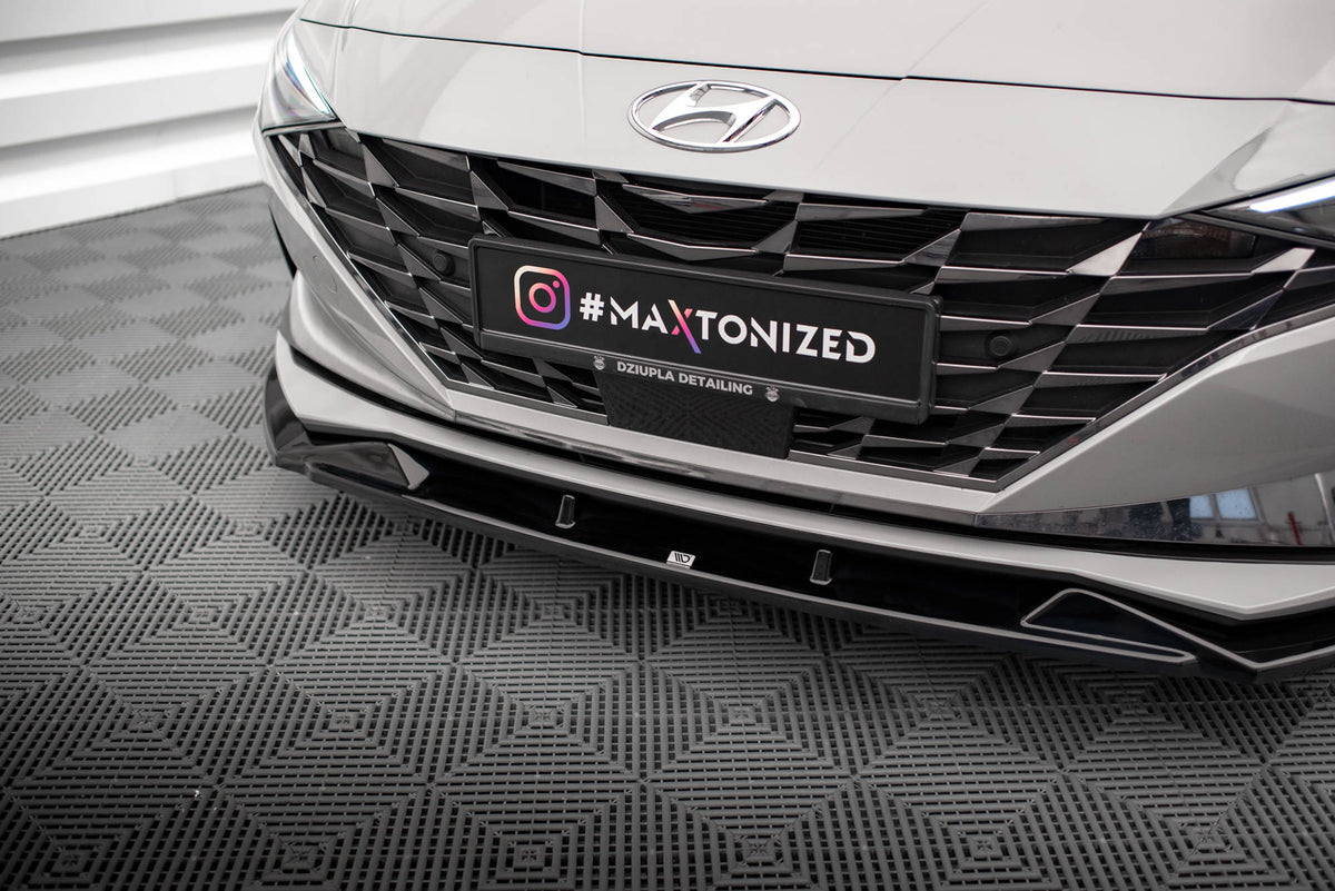 Maxton Front Ansatz für Hyundai Elantra Mk7 schwarz Hochglanz