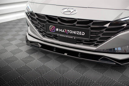 Maxton Front Ansatz für Hyundai Elantra Mk7 schwarz Hochglanz