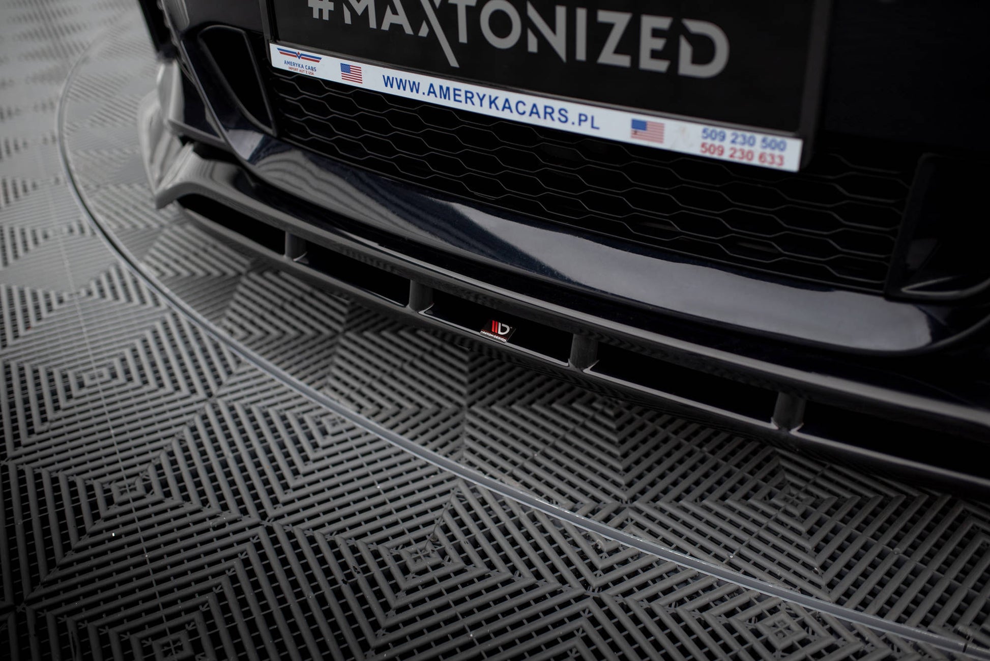 Maxton Front Ansatz für BMW 6er GT M-Paket G32 schwarz Hochglanz