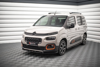 Maxton Front Ansatz für Citroen Berlingo Mk3 schwarz Hochglanz