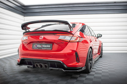 Maxton Mittlerer Diffusor Heck Ansatz DTM Look für V.2 Honda Civic Type-R Mk 11 schwarz Hochglanz