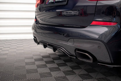 Maxton Mittlerer Diffusor Heck Ansatz DTM Look für BMW X3 M40i / M40d G01 schwarz Hochglanz