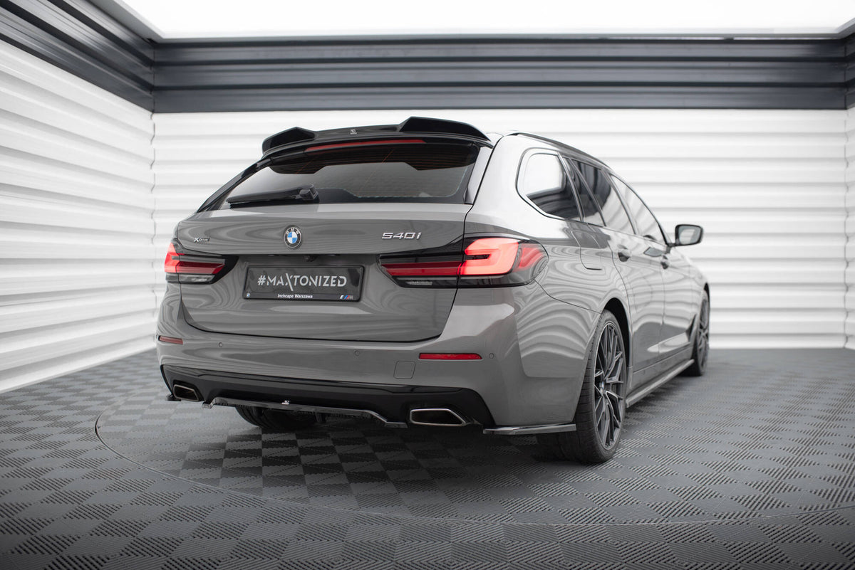 Maxton Heck Ansatz Flaps Diffusor für BMW 5er G30 / G31 Facelift schwarz Hochglanz