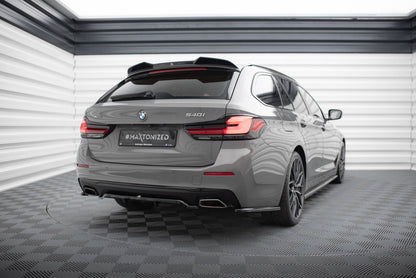 Maxton Heck Ansatz Flaps Diffusor für BMW 5er G30 / G31 Facelift schwarz Hochglanz