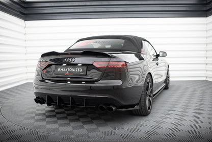 Maxton Heck Ansatz Flaps Diffusor V.1 für Audi S5 / A5 S-Line Coupe / Cabriolet 8T schwarz Hochglanz