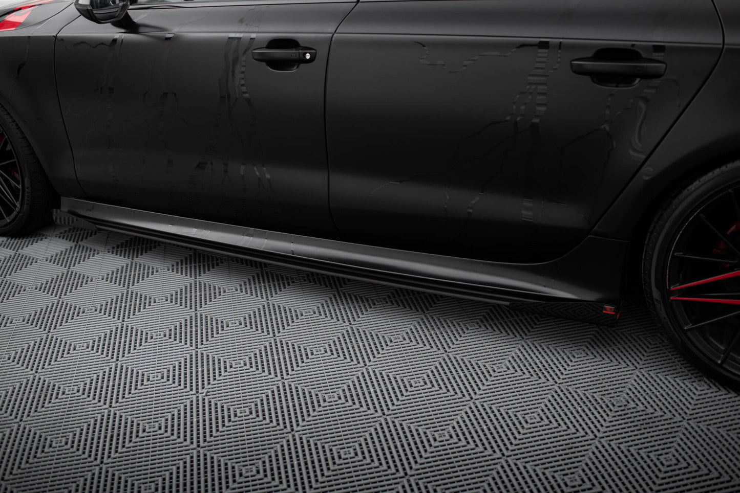 Maxton Side Flaps Audi A7 S-Line C7 schwarz Hochglanz
