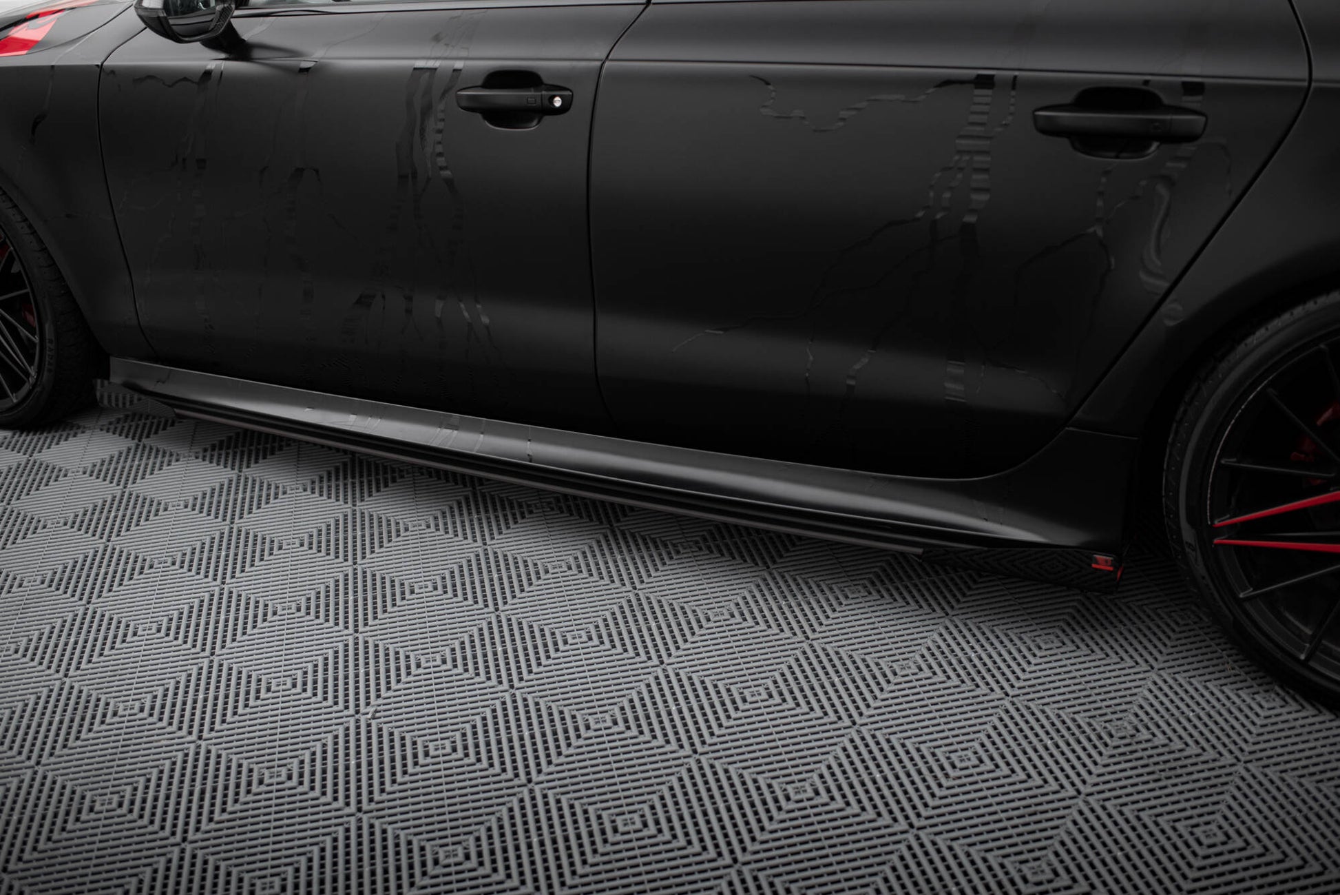 Maxton Side Flaps Audi A7 S-Line C7 schwarz Hochglanz