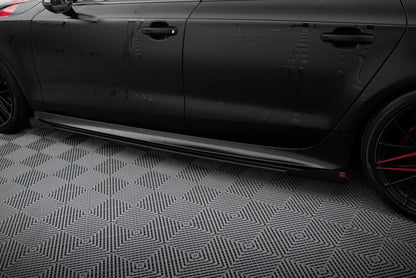 Maxton Side Flaps Audi A7 S-Line C7 schwarz Hochglanz