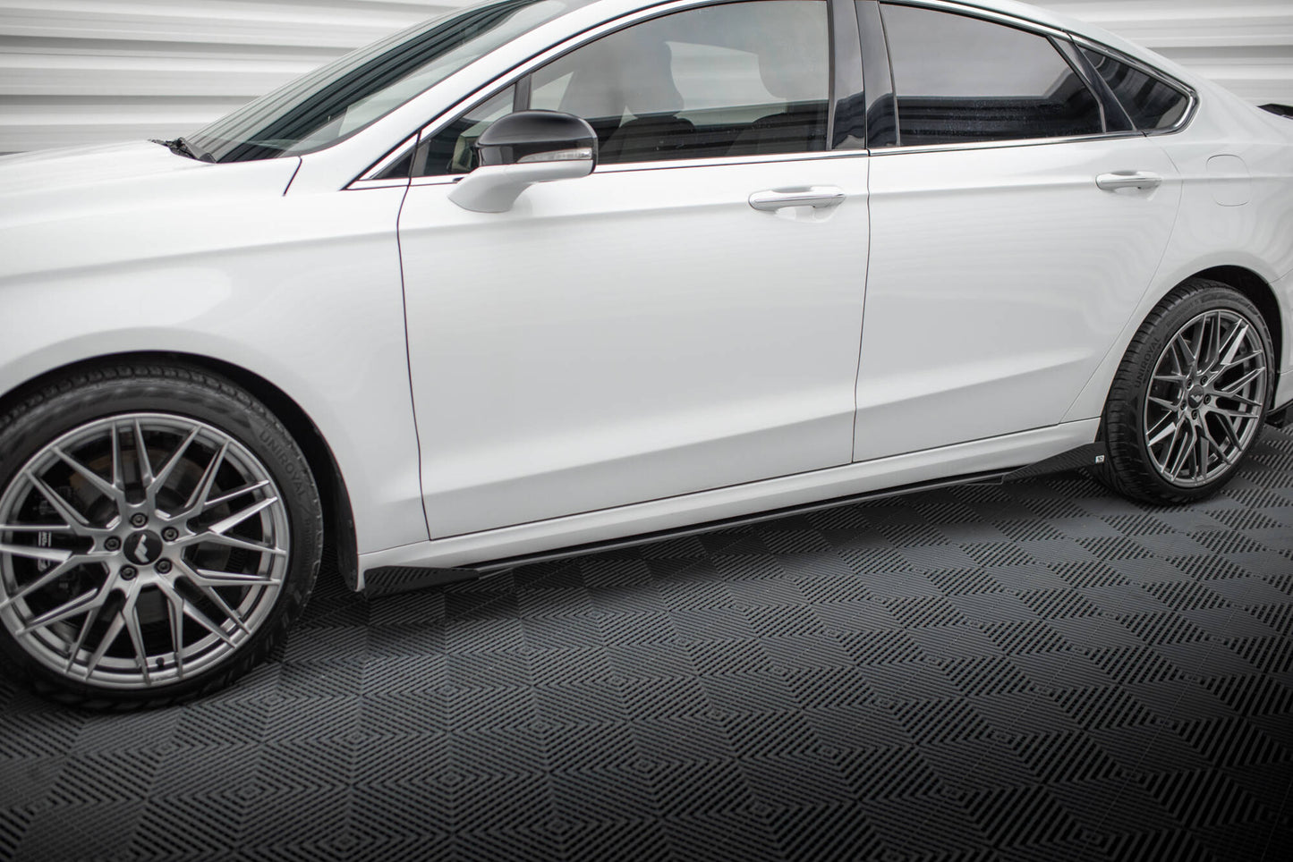 Maxton Street Pro Seitenschweller Ansatz für + Flaps Ford Mondeo Sport Mk5 Facelift / Fusion Sport Mk2 Facelift schwarz Ho...