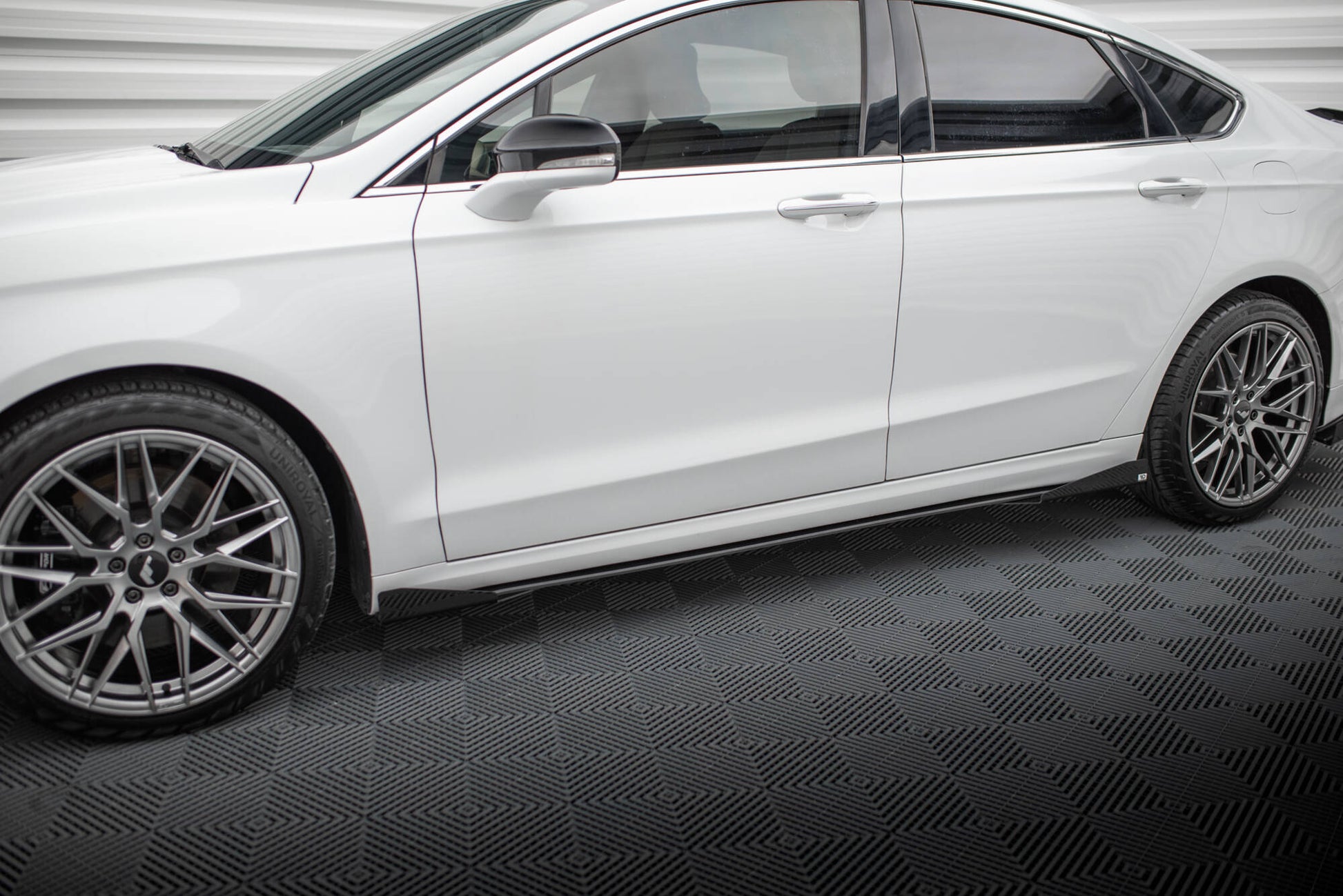 Maxton Street Pro Seitenschweller Ansatz für + Flaps Ford Mondeo Sport Mk5 Facelift / Fusion Sport Mk2 Facelift schwarz Ho...