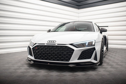 Maxton Front Ansatz V.3 für Audi R8 Mk2 Facelift schwarz Hochglanz