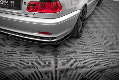 Maxton Heck Ansatz Flaps Diffusor für BMW 3er Coupe E46 schwarz Hochglanz