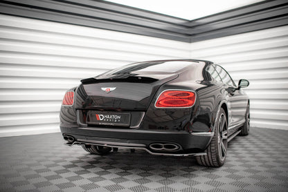 Maxton Mittlerer Diffusor Heck Ansatz DTM Look für Bentley Continental GT V8 S Mk2 schwarz Hochglanz