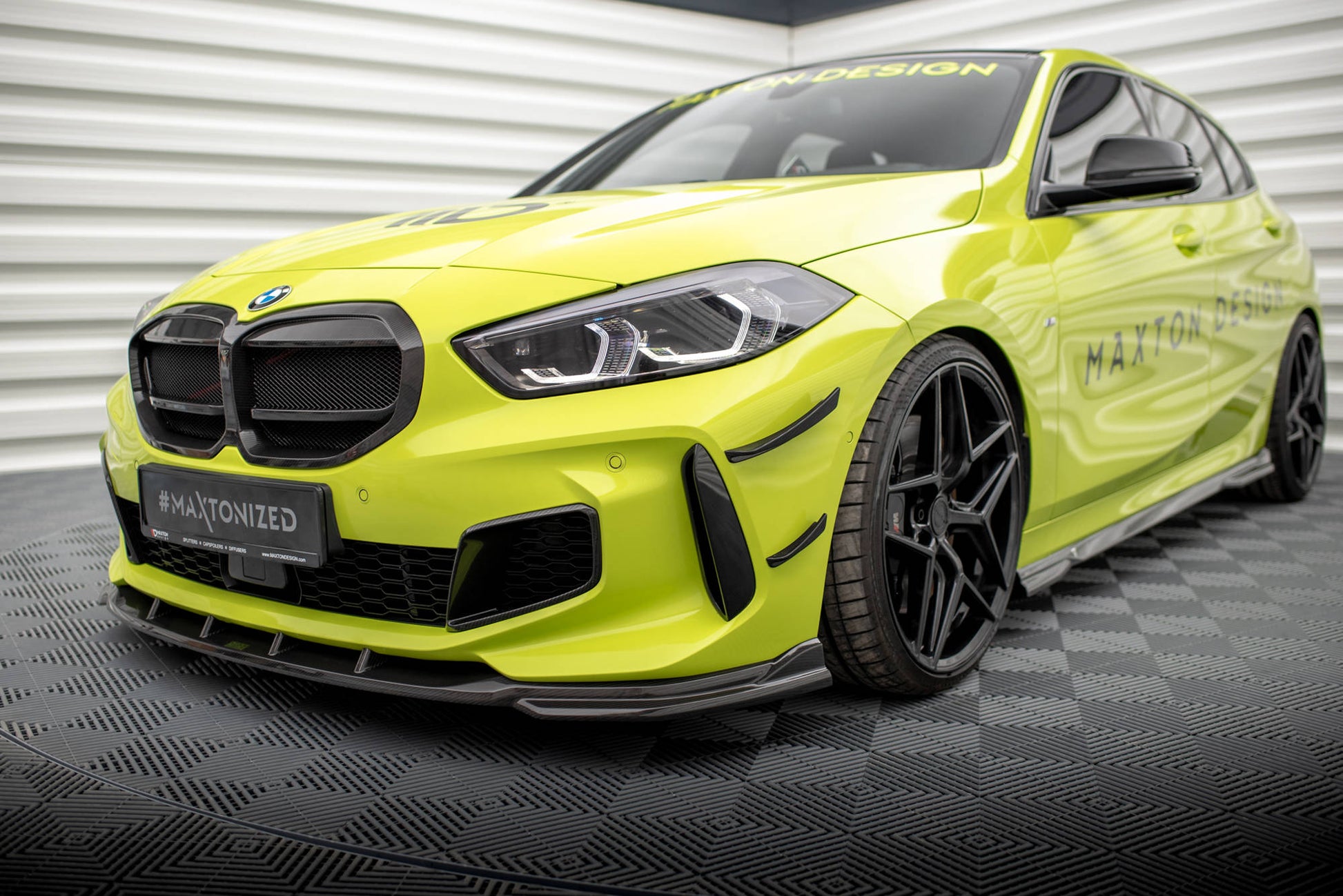 Maxton Carbon Fiber Front Bumper Wings (Canards) BMW 1er F40 M-Paket/ M135i