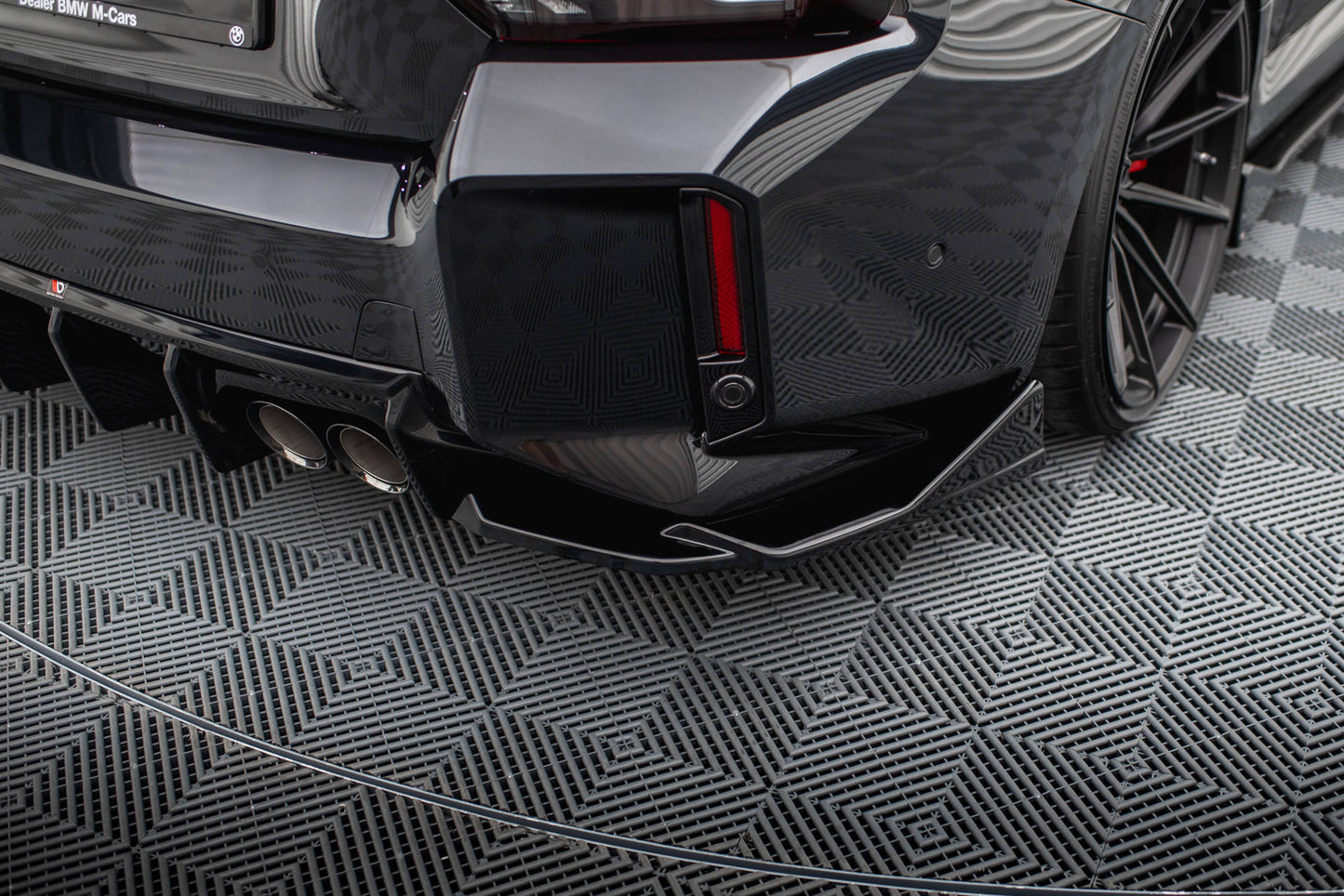 Maxton Heck Ansatz Flaps Diffusor V.4 für BMW M2 G87 schwarz Hochglanz