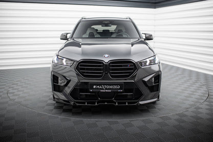 Maxton Front Ansatz V.1 für BMW X5 M F95 Facelift schwarz Hochglanz