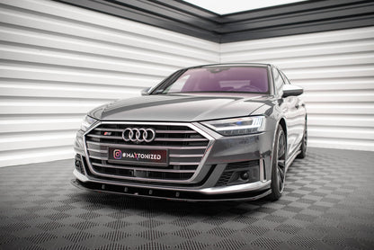 Maxton Front Ansatz V.2 für Audi S8 / A8 S-Line D5 schwarz Hochglanz