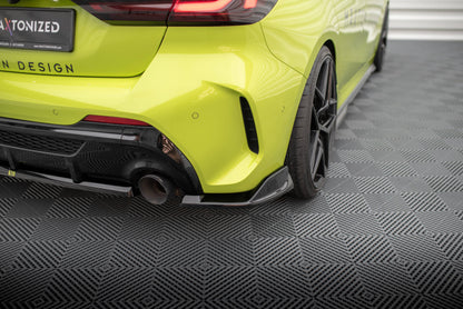 Maxton Heck Ansatz Flaps Diffusor für V.9 BMW 1er M-Paket / M135i F40 schwarz Hochglanz