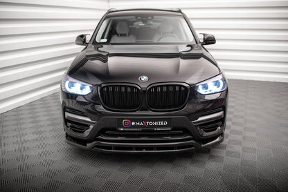 Maxton Front Ansatz für BMW X3 G01 schwarz Hochglanz