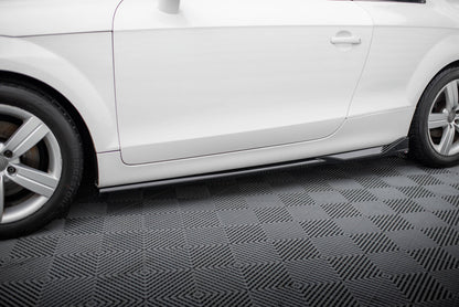 Maxton Seitenschweller Ansatz für Audi TT 8J schwarz Hochglanz