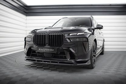 Maxton Front Ansatz für BMW X7 M-Paket G07 Facelift schwarz Hochglanz