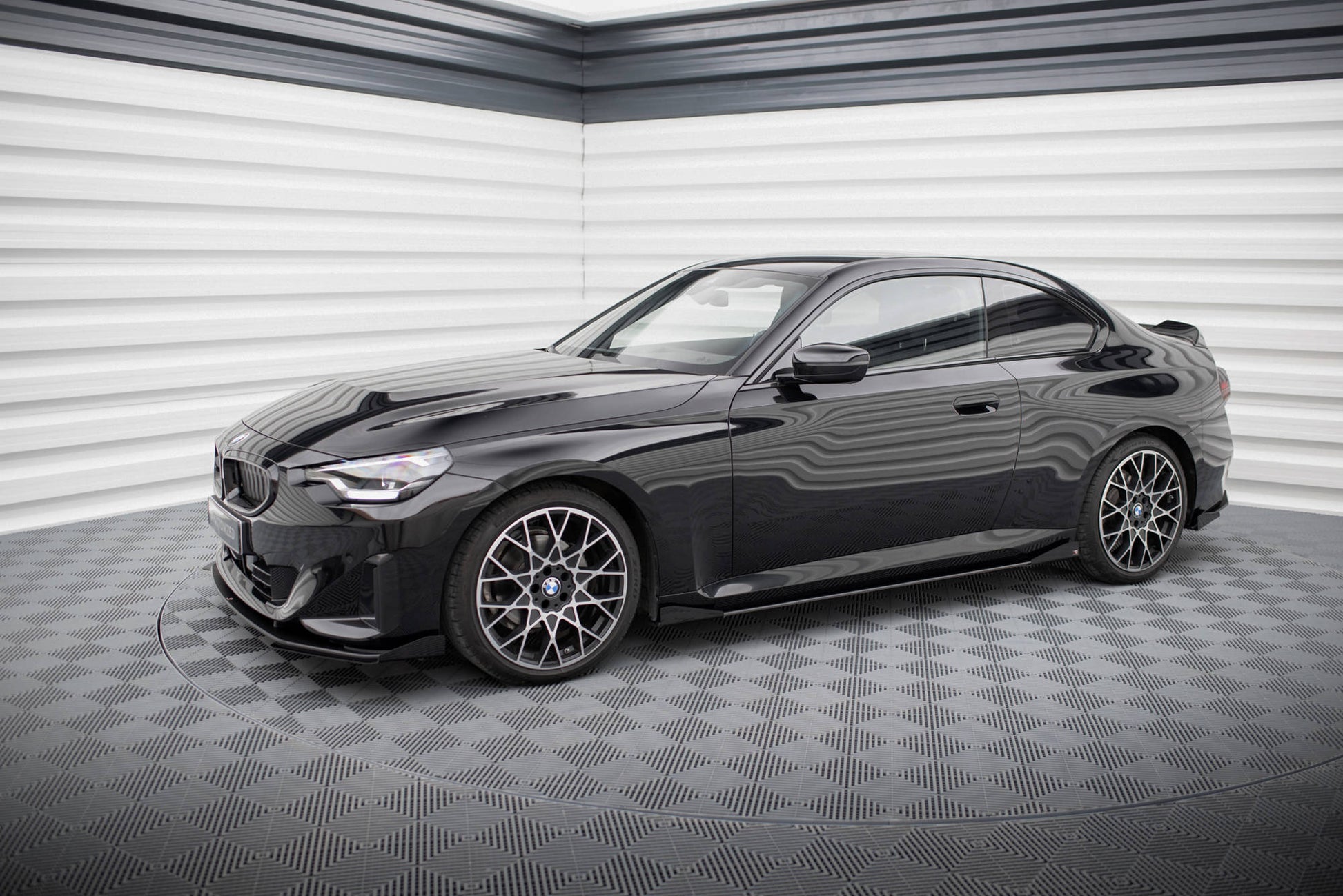 Maxton Street Pro Seitenschweller Ansatz für + Flaps BMW 2 Coupe G42 schwarz Hochglanz