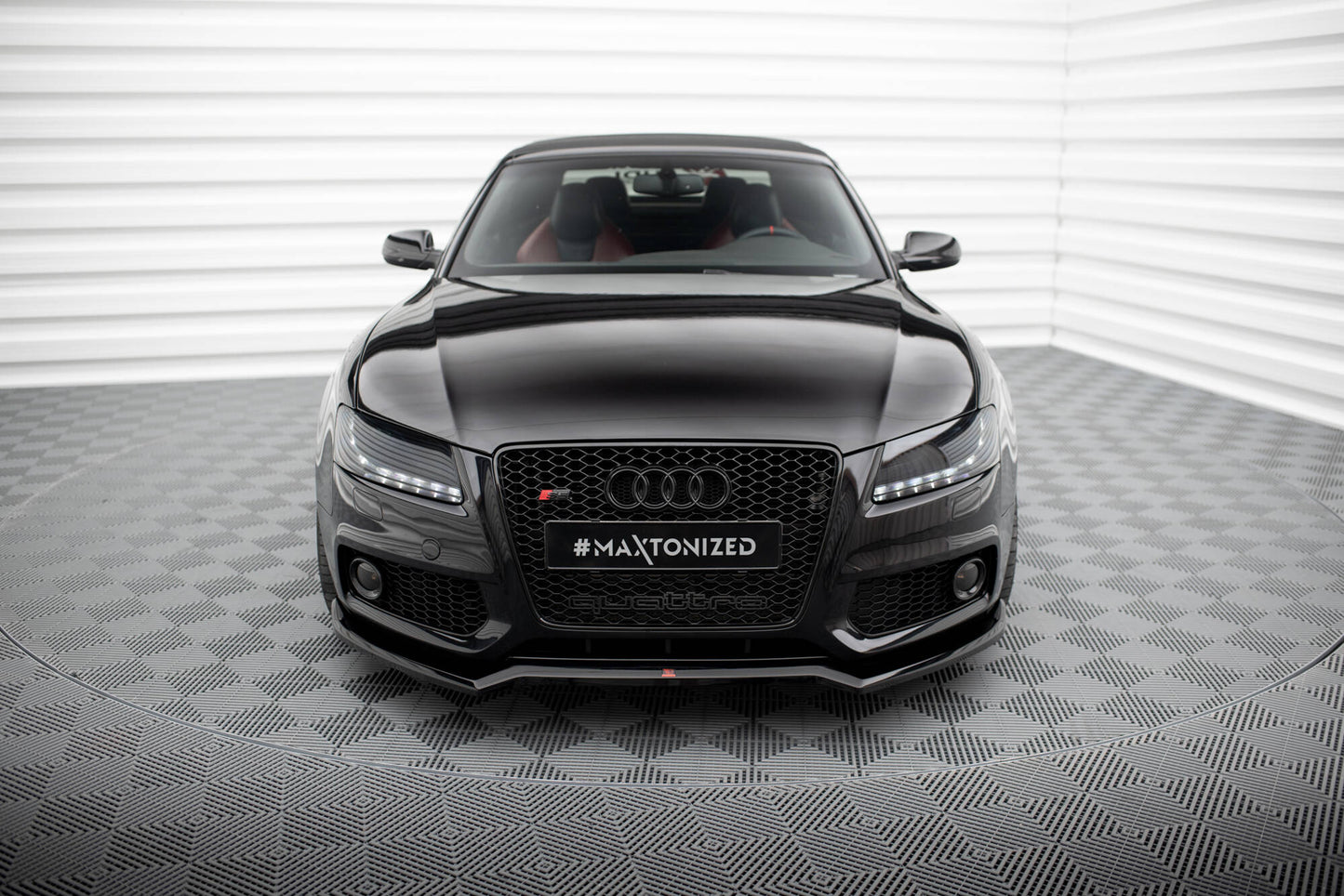 Maxton Front Ansatz V.3 für Audi S5 / A5 S-Line 8T schwarz Hochglanz