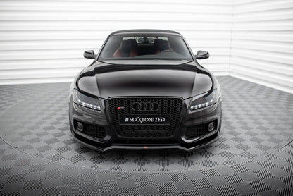 Maxton Front Ansatz V.3 für Audi S5 / A5 S-Line 8T schwarz Hochglanz