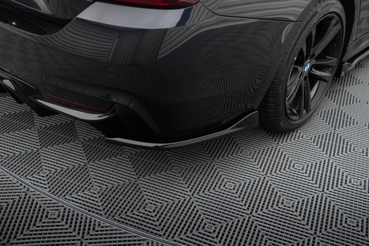 Maxton Heck Ansatz Flaps Diffusor V.1 für BMW 4er Gran Coupe M-Paket F36 schwarz Hochglanz