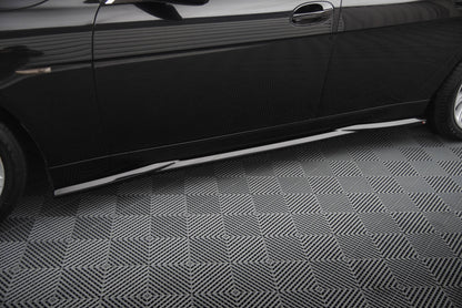 Maxton Seitenschweller Ansatz für BMW 7 E65 schwarz Hochglanz