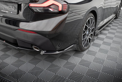 Maxton Heck Ansatz Flaps Diffusor V.2 für BMW 2 Coupe G42 schwarz Hochglanz