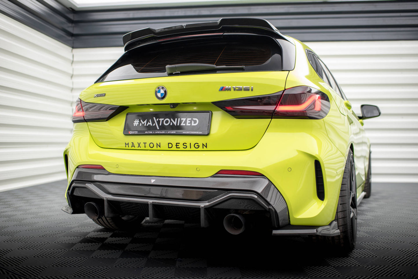 Maxton Carbon Fiber Diffusor Heck Ansatz V.2 für BMW 1er F40 M-Paket/ M135i