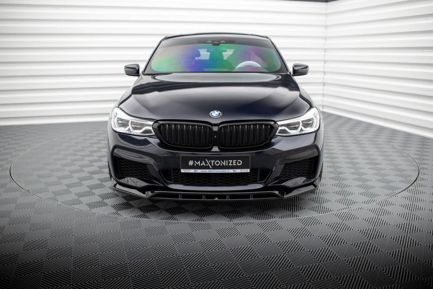 Maxton Front Ansatz für BMW 6er GT M-Paket G32 schwarz Hochglanz