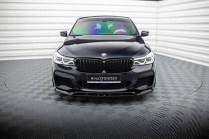 Maxton Front Ansatz für BMW 6er GT M-Paket G32 schwarz Hochglanz