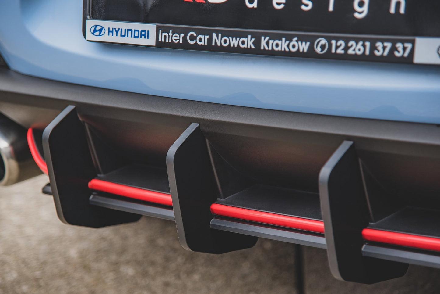 Maxton Robuste Racing Heckschürze V.2 für Hyundai I30 N Mk3 Hatchback