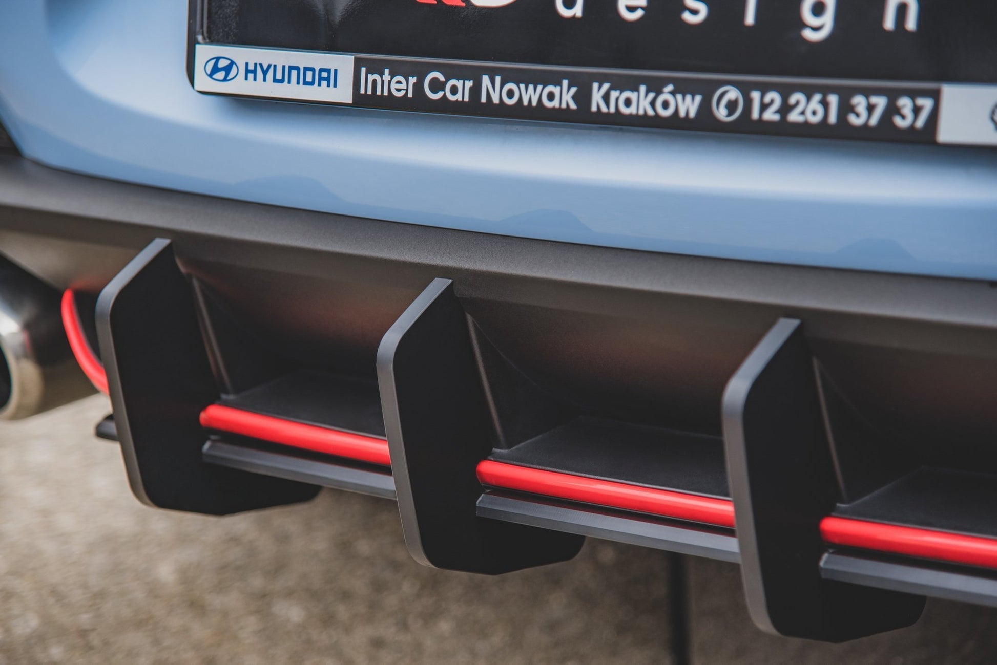 Maxton Robuste Racing Heckschürze V.2 für Hyundai I30 N Mk3 Hatchback