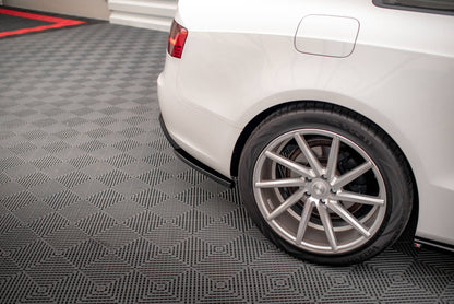 Maxton Heck Ansatz Flaps Diffusor für Audi A5 Coupe 8T Facelift schwarz Hochglanz