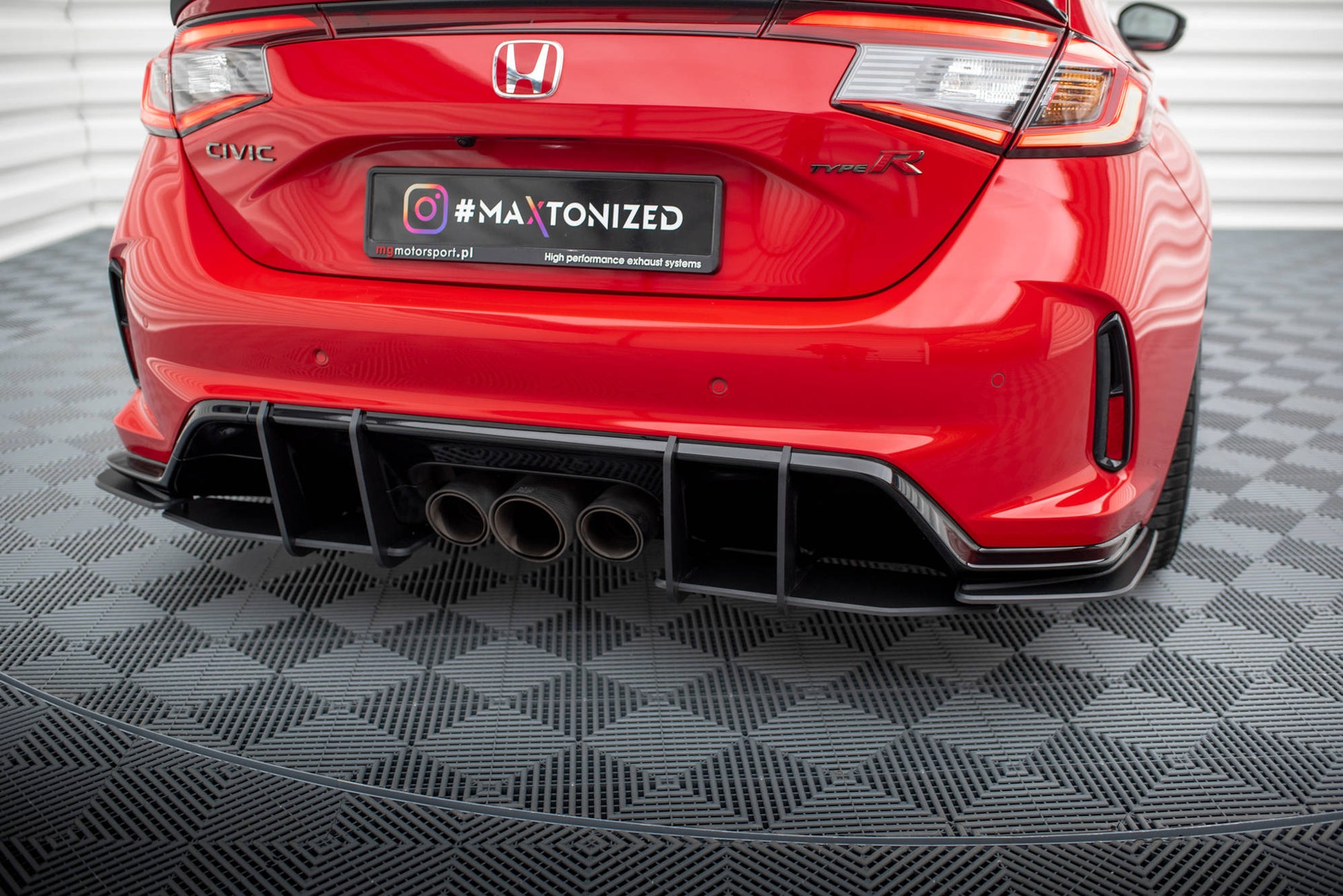 Maxton Street Pro Heck Ansatz Flaps Diffusor für Honda Civic Type-R Mk 11
