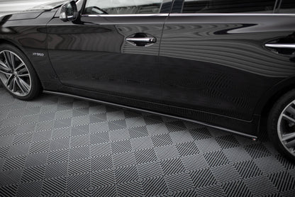 Maxton Seitenschweller Ansatz für V.2 für Infiniti Q50 S Mk1 schwarz Hochglanz
