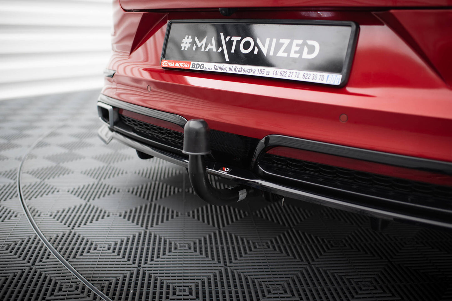 Maxton Mittlerer Diffusor Heck Ansatz DTM Look für Kia ProCeed GT-Line Mk1  schwarz Hochglanz
