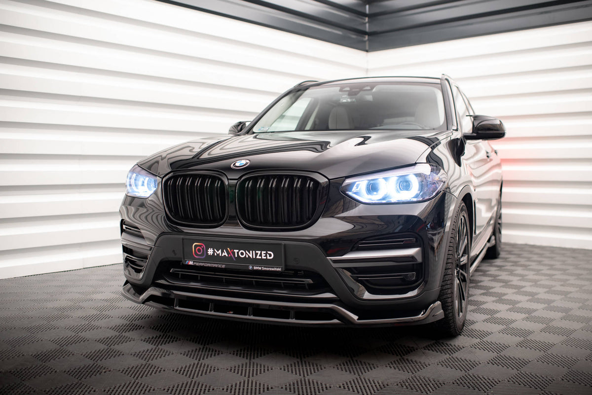 Maxton Front Ansatz für BMW X3 G01 schwarz Hochglanz