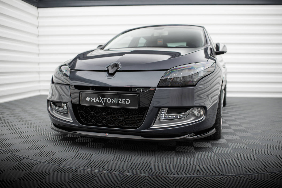 Maxton Front Ansatz V.2 für Renault Megane GT Mk3 Facelift schwarz Hochglanz
