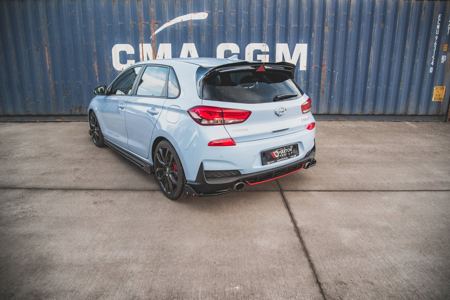 Maxton Heck Ansatz Flaps Diffusor V.6 +Flaps für Hyundai I30 N Mk3 Hatchback