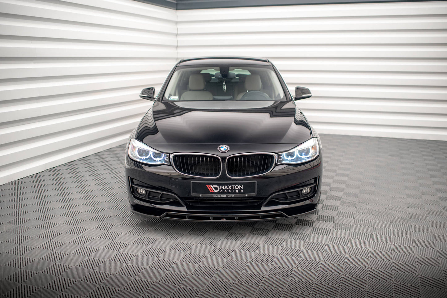 Maxton Front Ansatz für BMW 3er GT F34 schwarz Hochglanz