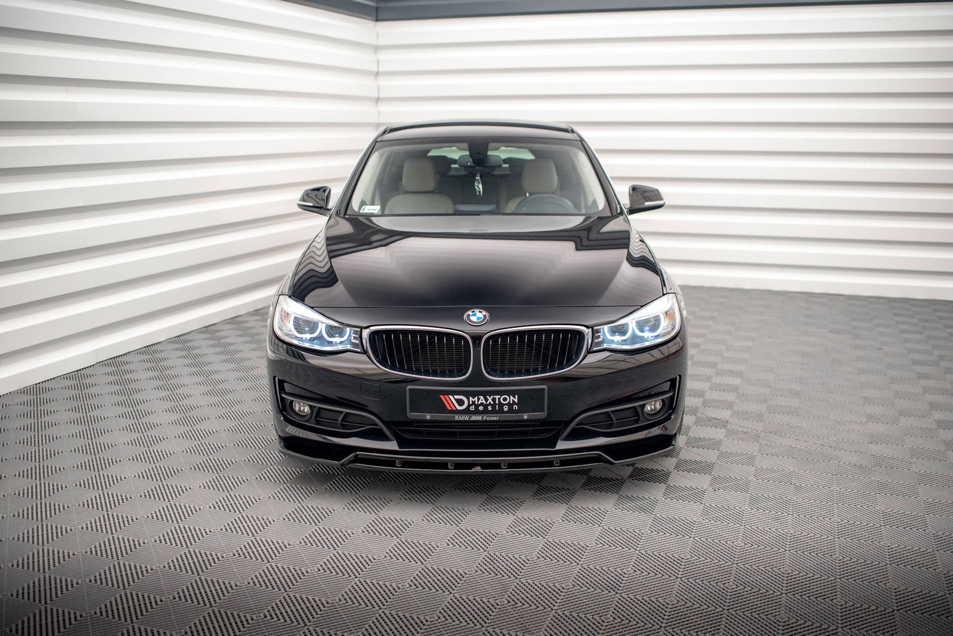 Maxton Front Ansatz für BMW 3er GT F34 schwarz Hochglanz